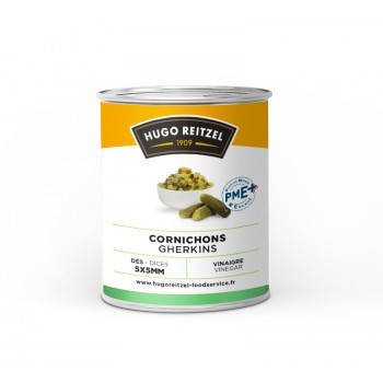 Dés 5x5mm de cornichons au vinaigre