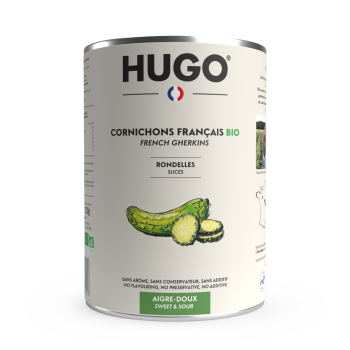 Rondelles de cornichons français aigres-douces