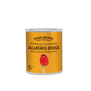 Piments rouges Jalapenos en rondelles