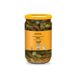 Mini Cornichons fairtrade au vinaigre 300+ Bocal 72cl