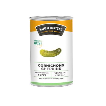 CORNICHONS MI-FINS AU VINAIGRE 60+ BOITE 5/1