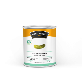 CORNICHONS AIGRES-DOUX MI-FINS 60+ BOITE 4/4