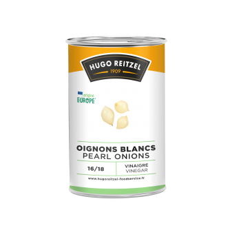 Petits oignons blancs au vinaigre 16/18 – Boite 5/1