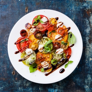 Salade tomates et mozzarella