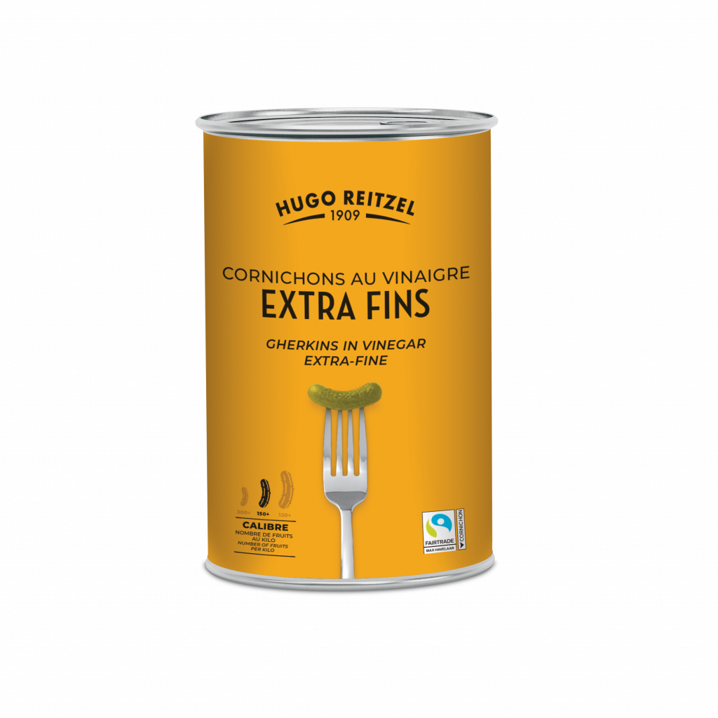 Cornichons fairtrade extra-fins au vinaigre 150+ 5/1