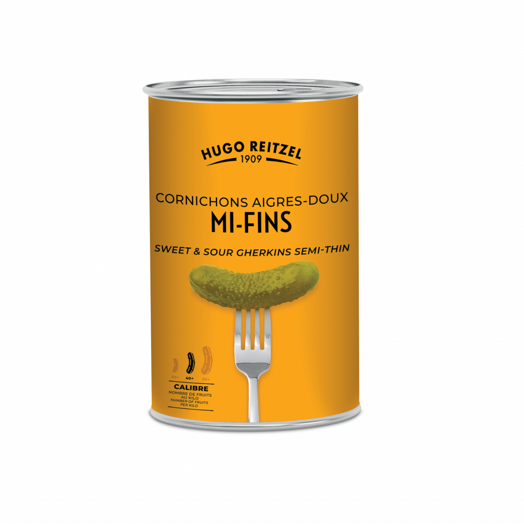 CORNICHONS MI-FINS AIGRES-DOUX 40+
